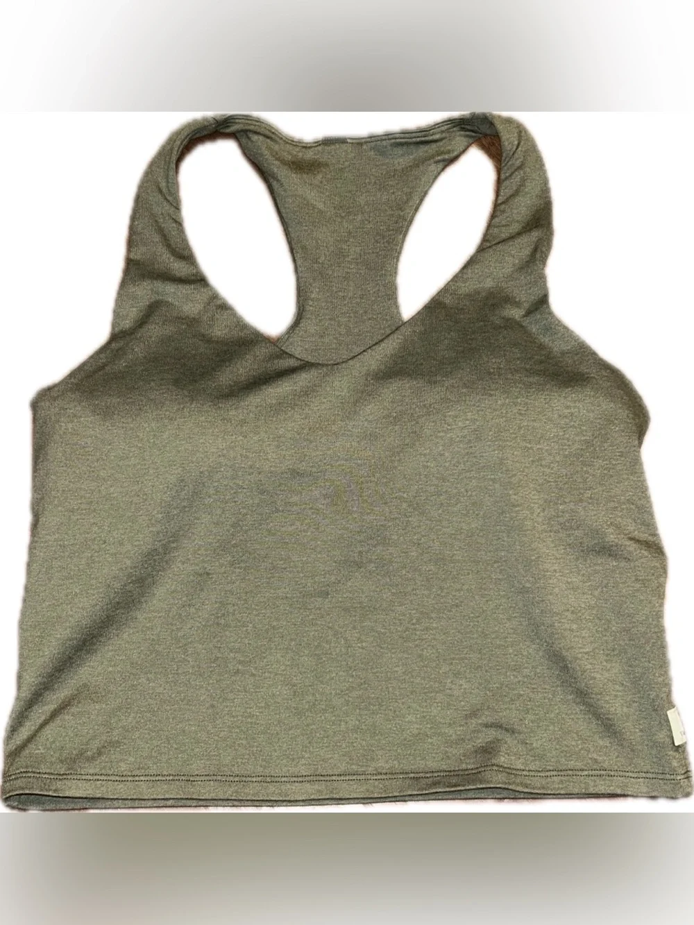 Vuori Halo Performance Dark Metal Heather Olive Gray Tank Top M Shorts L Set